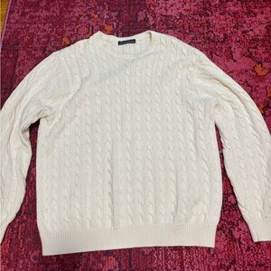 Brandy Melville Ivory Cable Knit Sweater